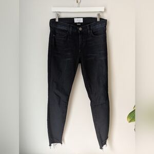Current/Elliott Jeans High waist Stiletto Blueridge w/uneven cut hem - size 28